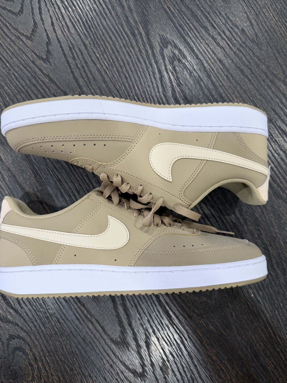 Nike Court Vision Low Sneakers Khaki/Sand Drift/White Men's Size 9